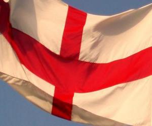 Puzzle Σημαία της Αγγλίας, ένα μέρος της χώρας του Ηνωμένου Βασιλείου